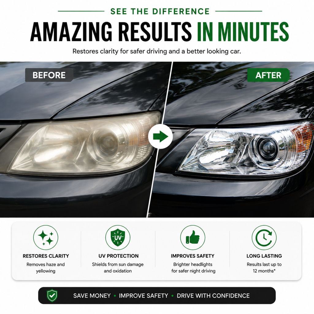 Headlight Restoration Liquid – Restore Cloudy Headlights in Minutes