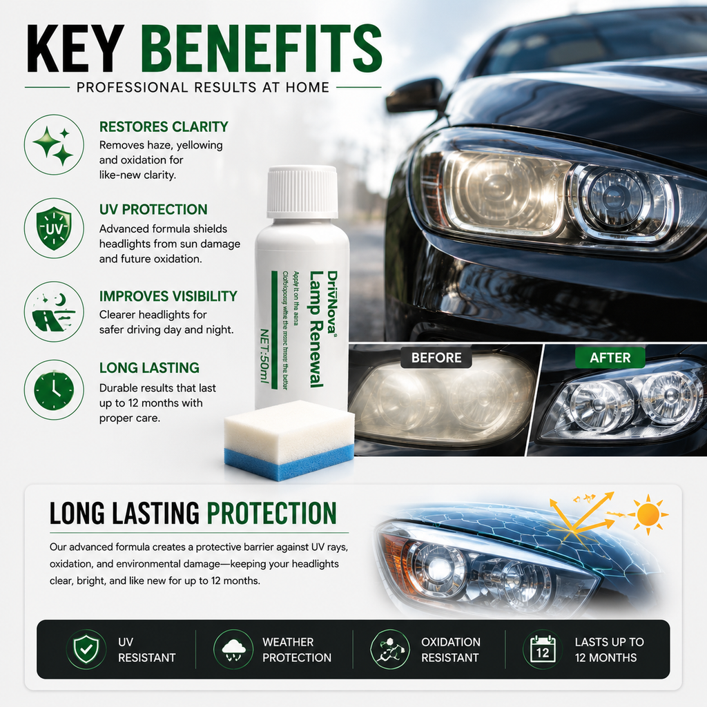 Headlight Restoration Liquid – Restore Cloudy Headlights in Minutes