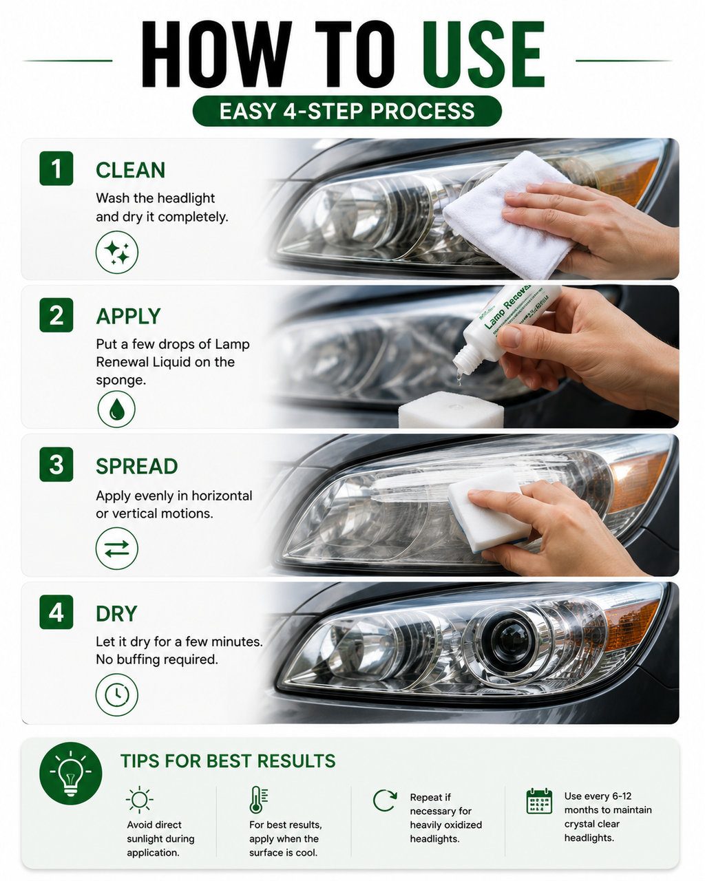 Headlight Restoration Liquid – Restore Cloudy Headlights in Minutes