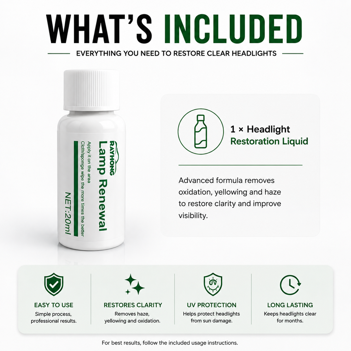 Headlight Restoration Liquid – Restore Cloudy Headlights in Minutes
